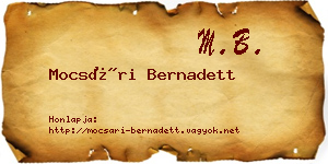 Mocsári Bernadett névjegykártya